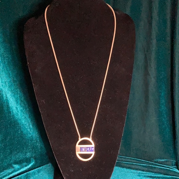 Banana Republic Jewelry Banana Republic Gold Tone Necklace W Blue